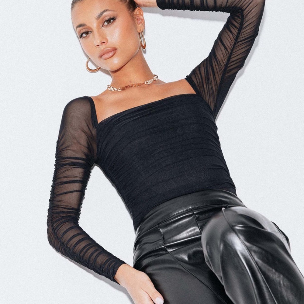 Princess Polly  DELANY BODYSUIT BLACK